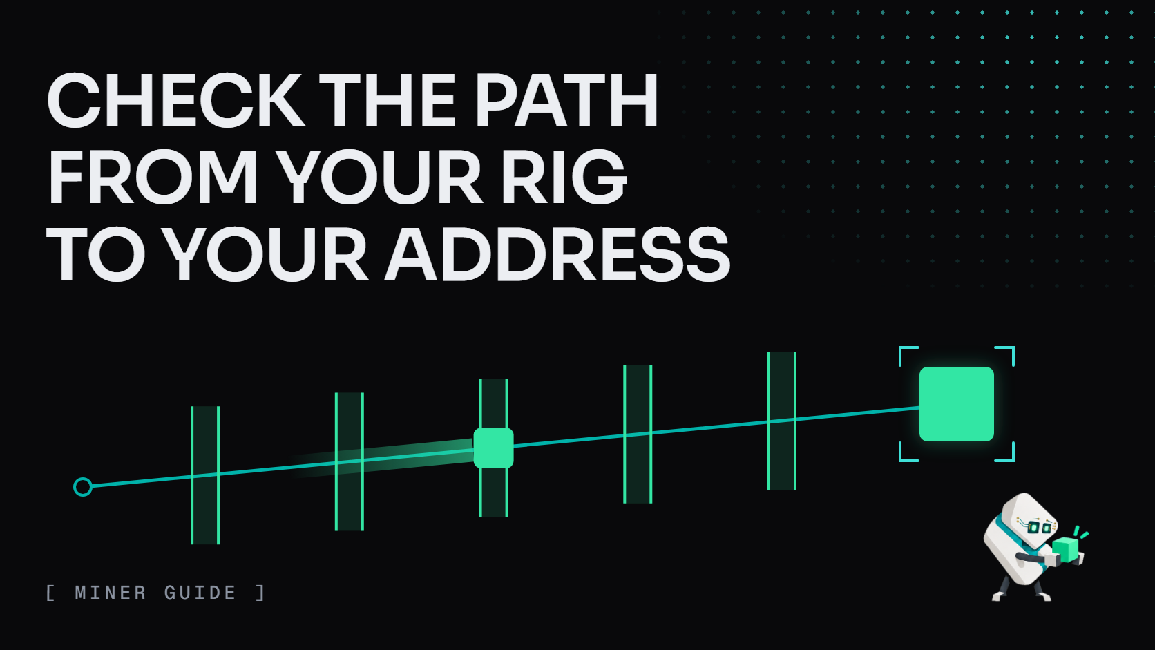 Check the path from your rig to your address: a work route crossing open windows to one lit exit. Tess carries a work cube at lower right, no block found implied.